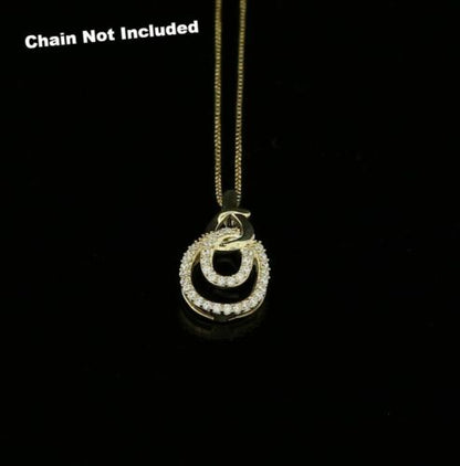 DiamondCelebritees Yellow Sterling Silver Attractive Charm FASHION Pendant 2.64ct Cubic Zirconia