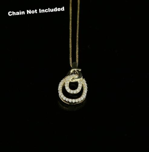 DiamondCelebritees Yellow Sterling Silver Attractive Charm FASHION Pendant 2.64ct Cubic Zirconia
