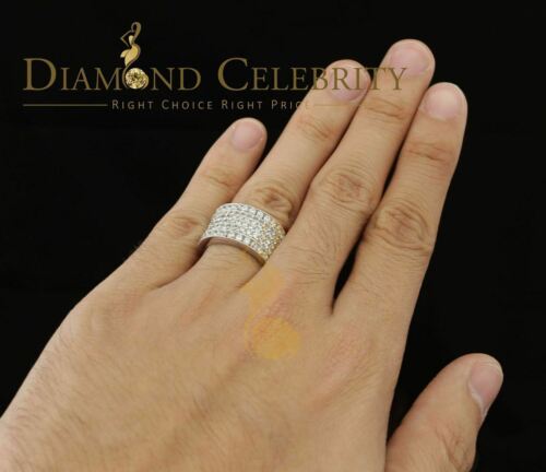 DiamondCelebritees White Cubic Zirconia 2.20ct Hip Hop Rapper Engagement Ring For Ledies Size 8