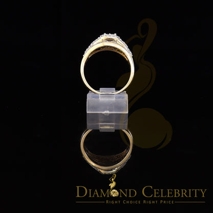 DiamondCelebritees 925 Sterling Yellow Silver Square 1.50ct Cubic Zirconia Womens Ring Size - 9