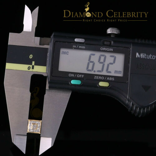 DiamondCelebritees 0.05ct Diamond 925 Sterling Silver Yellow Stud Women's & Men's Square Earrings