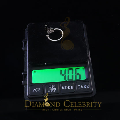 DiamondCelebritees 925 Sterling White Silver with 1.50ct Cubic Zirconia Angel Wing Ring Size 7.5