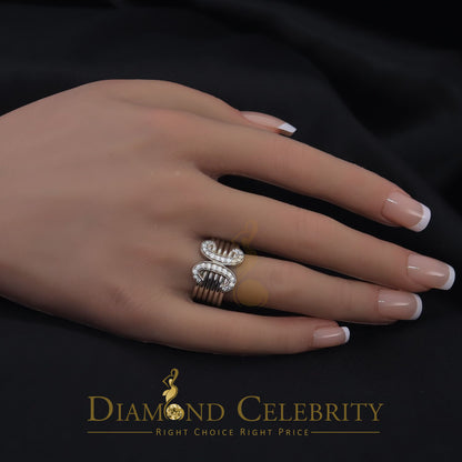 DiamondCelebritees 2.00ct Cubic Zirconia Sterling White Silver Engagement Women's Ring Size 8