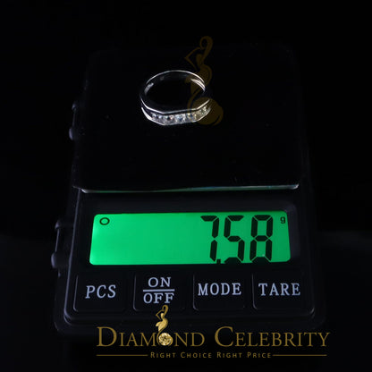 DiamondCelebritees  Sterling Silver 925 White 1.0ct Cubic Zirconia Men's Ring Size 11