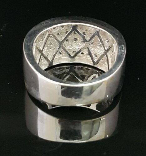 DiamondCelebritees 925 Sterling White Silver 6.0ct Cubic Zirconia Wide Round Womens Ring Size 7