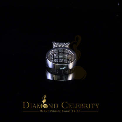 DiamondCelebritees Womens 6.04ct White Cubic Zirconia Silver Fashion Square Womens Ring Size 9