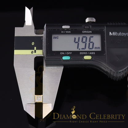 DiamondCelebritees 925 Sterling Silver 0.05ct Genuine Diamond Women's & Men's Yellow Square Earring