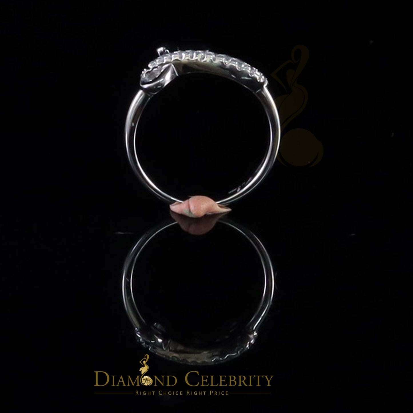 DiamondCelebritees White 925 Sterling Silver 0.25ct Cubic Zirconia Womens Engagement Love Ring SZ 6